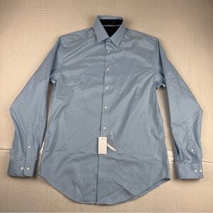 New! Joseph Abboud Chillstretch Mens Blue Dress Shirt 15.5-34/35 Slim fit